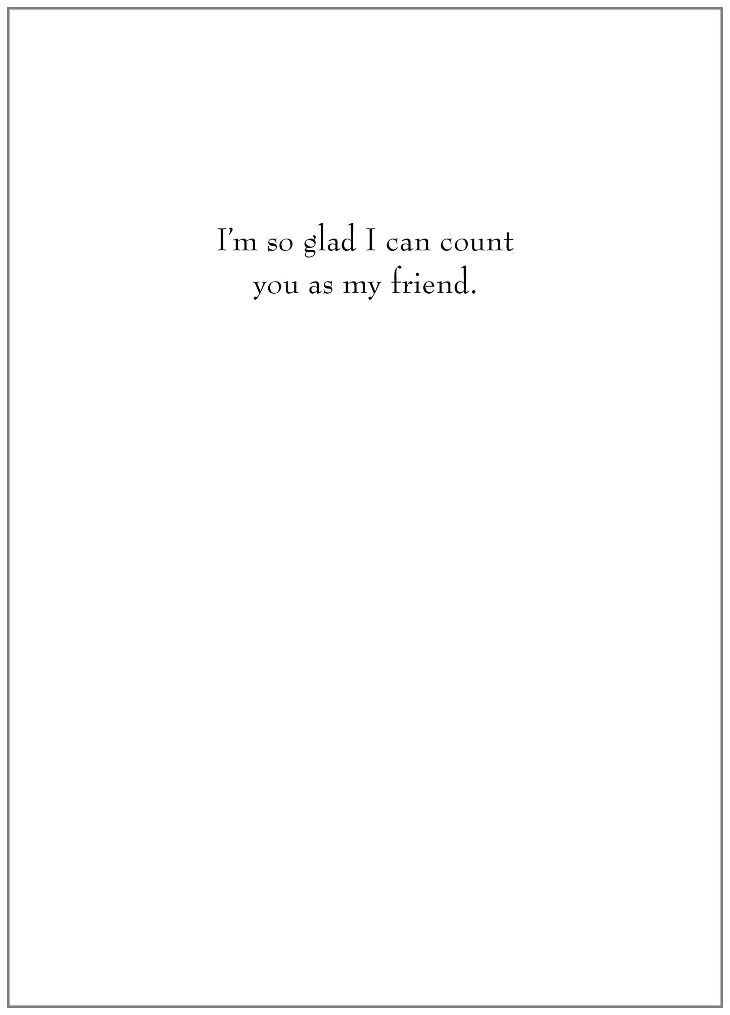 NT124 Friendship Card