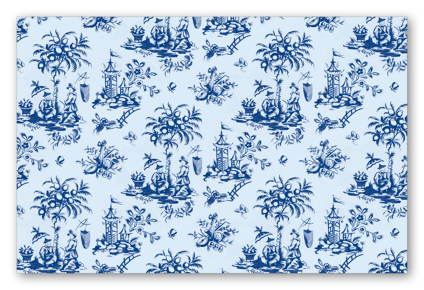 Chinoiserie Couple Navy Placemat