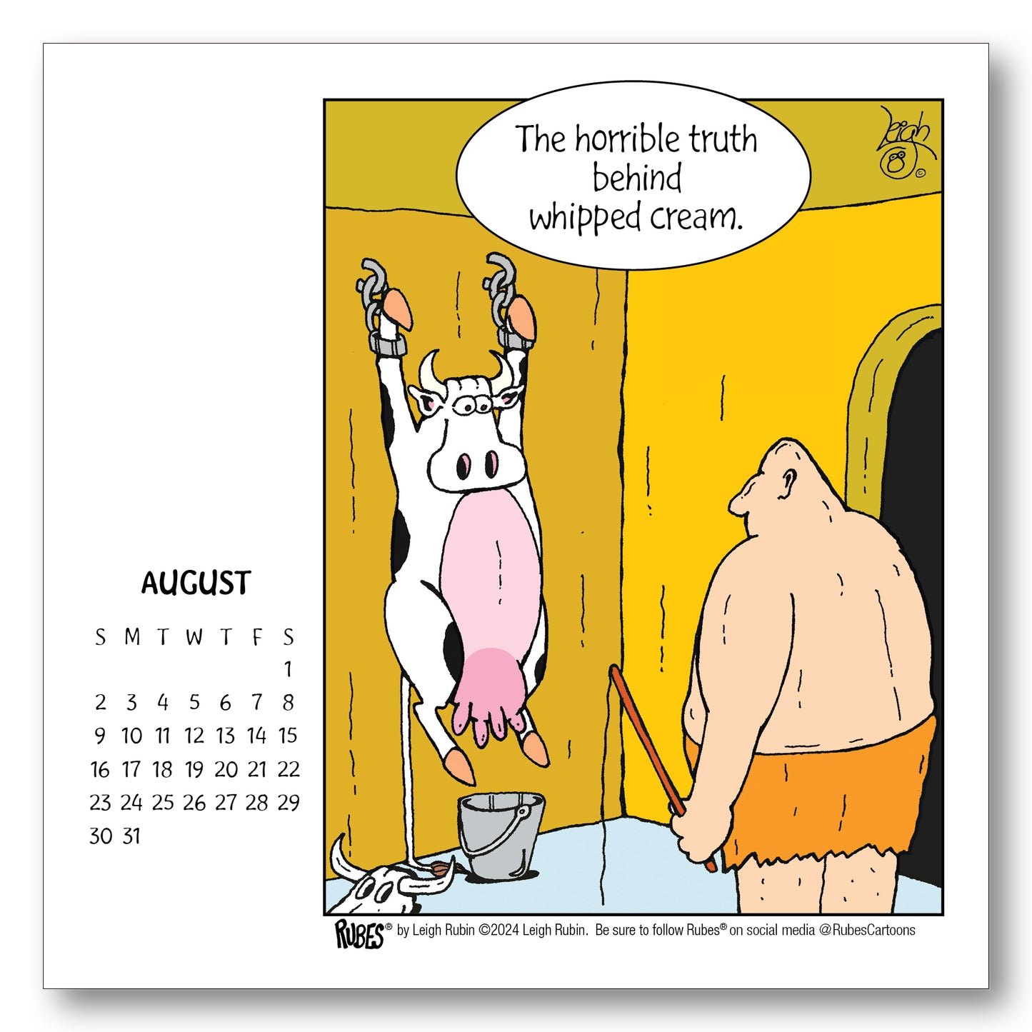 2026 Rubes® Cow Desk Calendar
