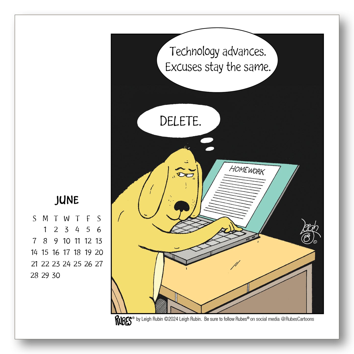 2026 Rubes® Dog Desk Calendar