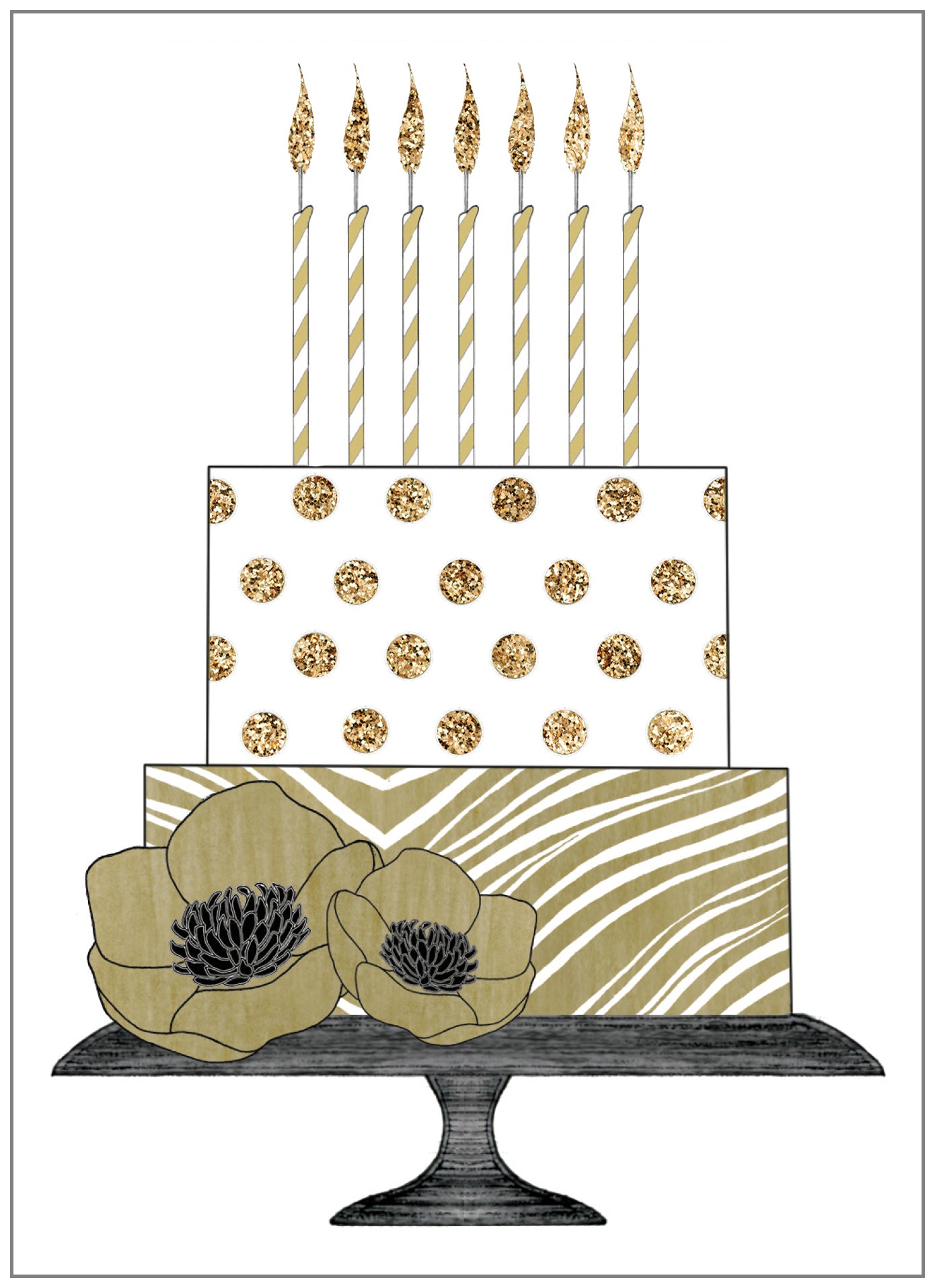 SEH AO672 - Poppies Cake White