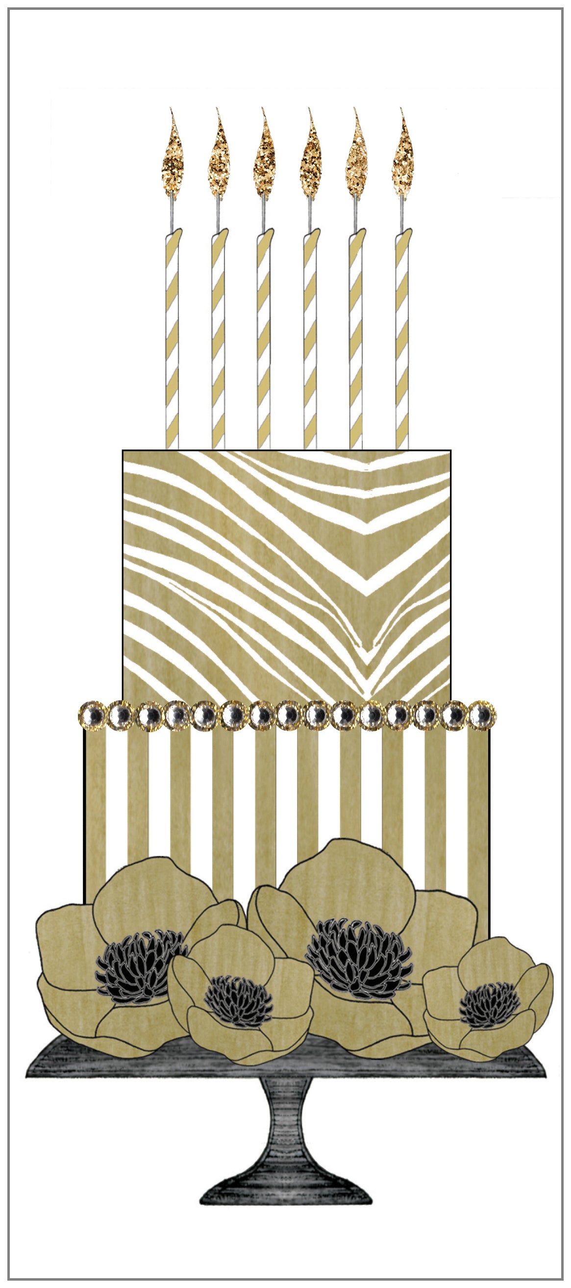 SEH AO690 - Zebra Tall Cake White