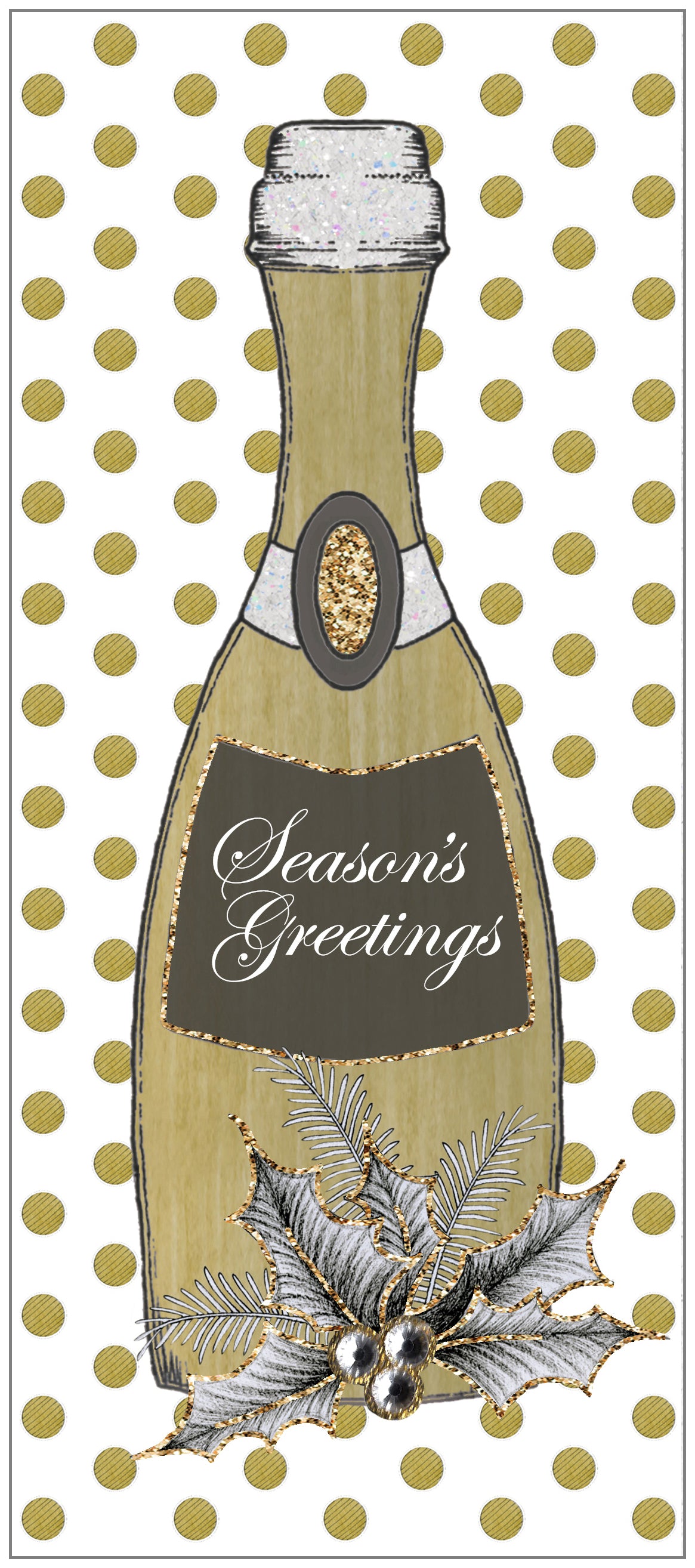 SEH AO704 - Holiday Bottle Holly
