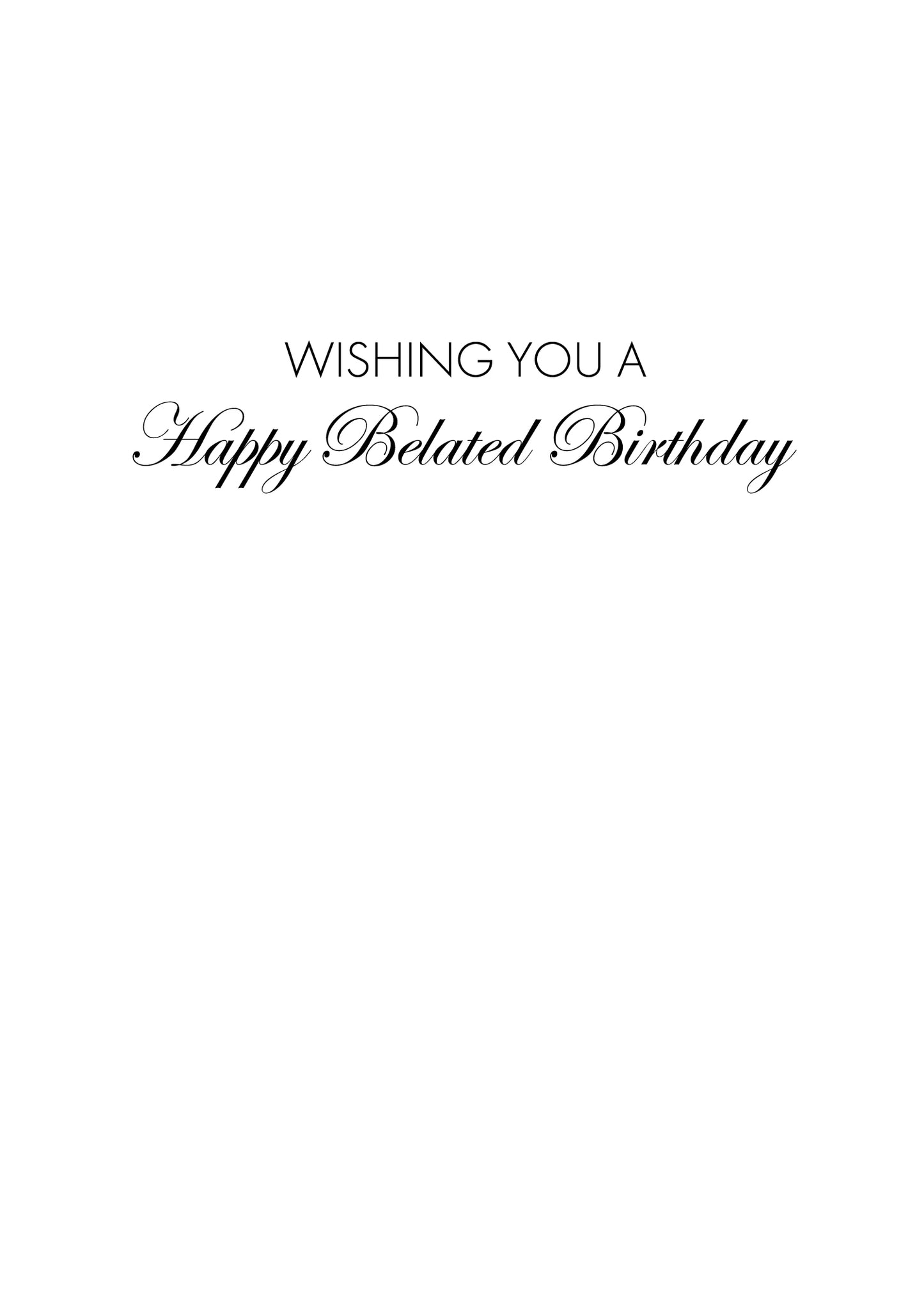 SEH CCC195 Birthday Belated Card