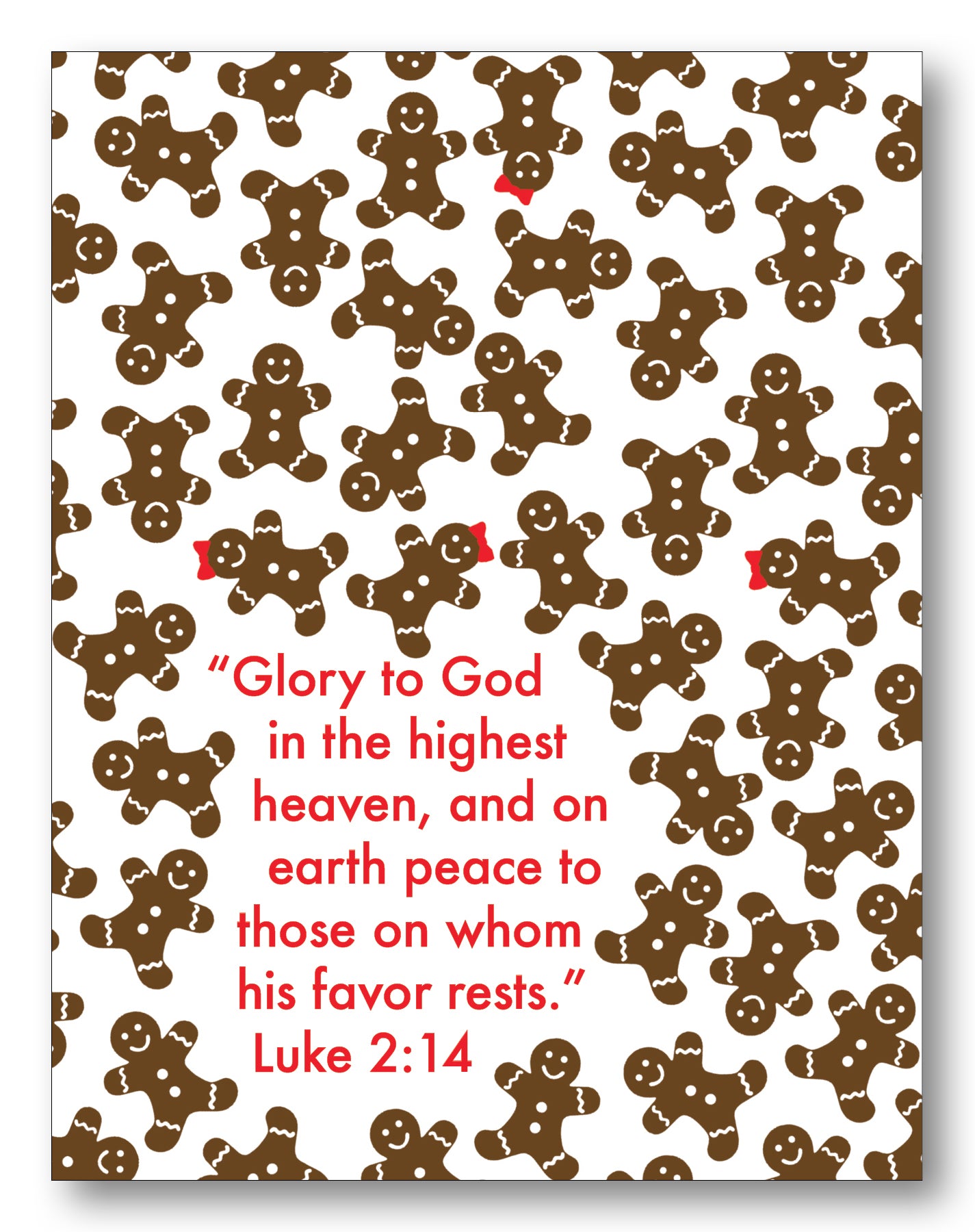 Luke 2:14 Gingerbread Boxed Note Cards