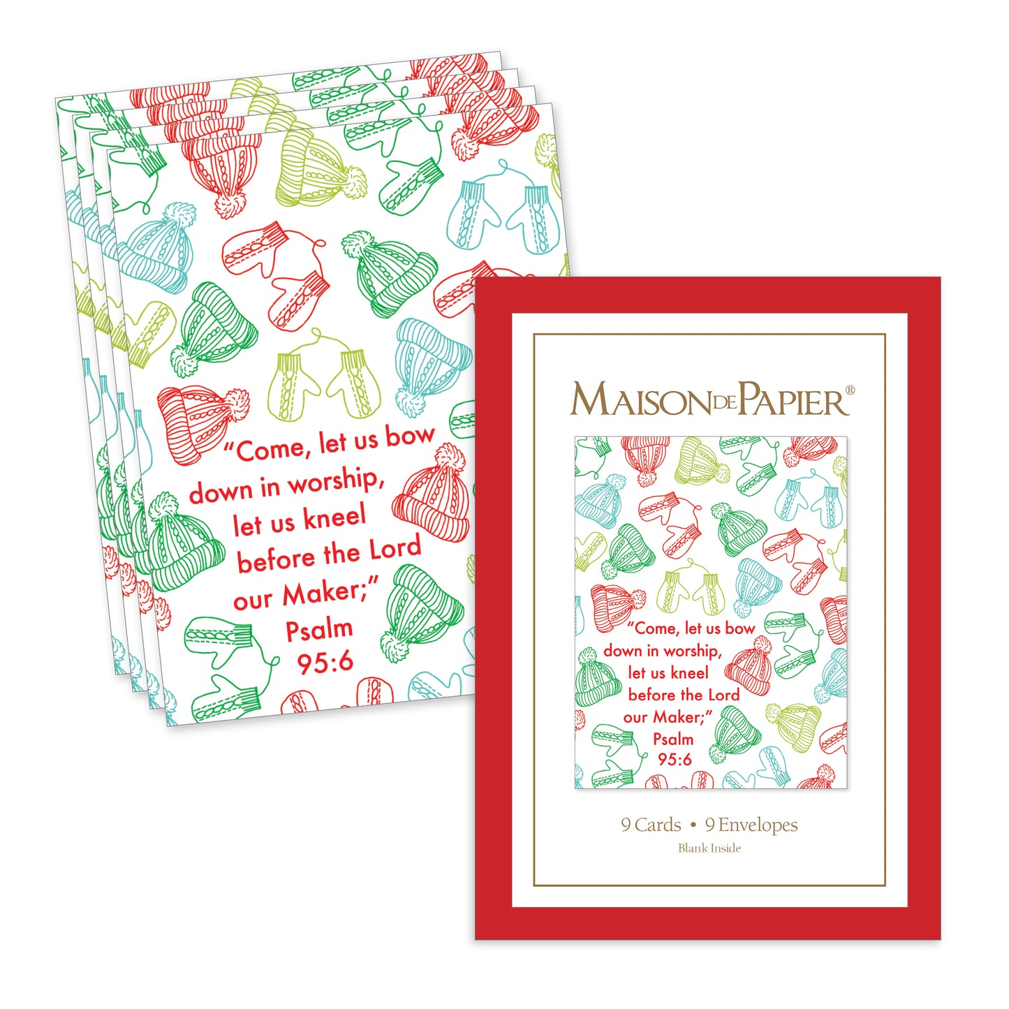 Psalm 95:6 Mittens Boxed Note Cards
