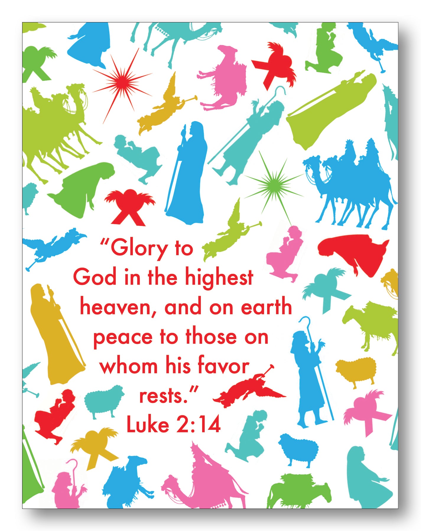 Luke 2:14 Icons Boxed Note Cards