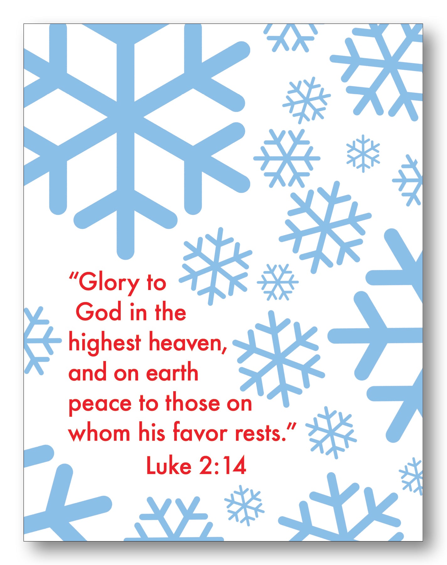 Luke 2:14 Snowflake Boxed Note Cards