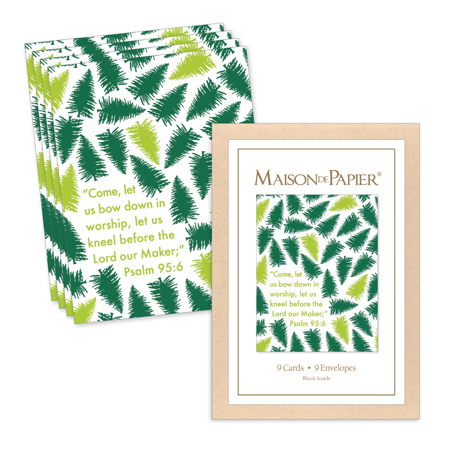 Psalm 95:6 Pine Boxed Note Cards