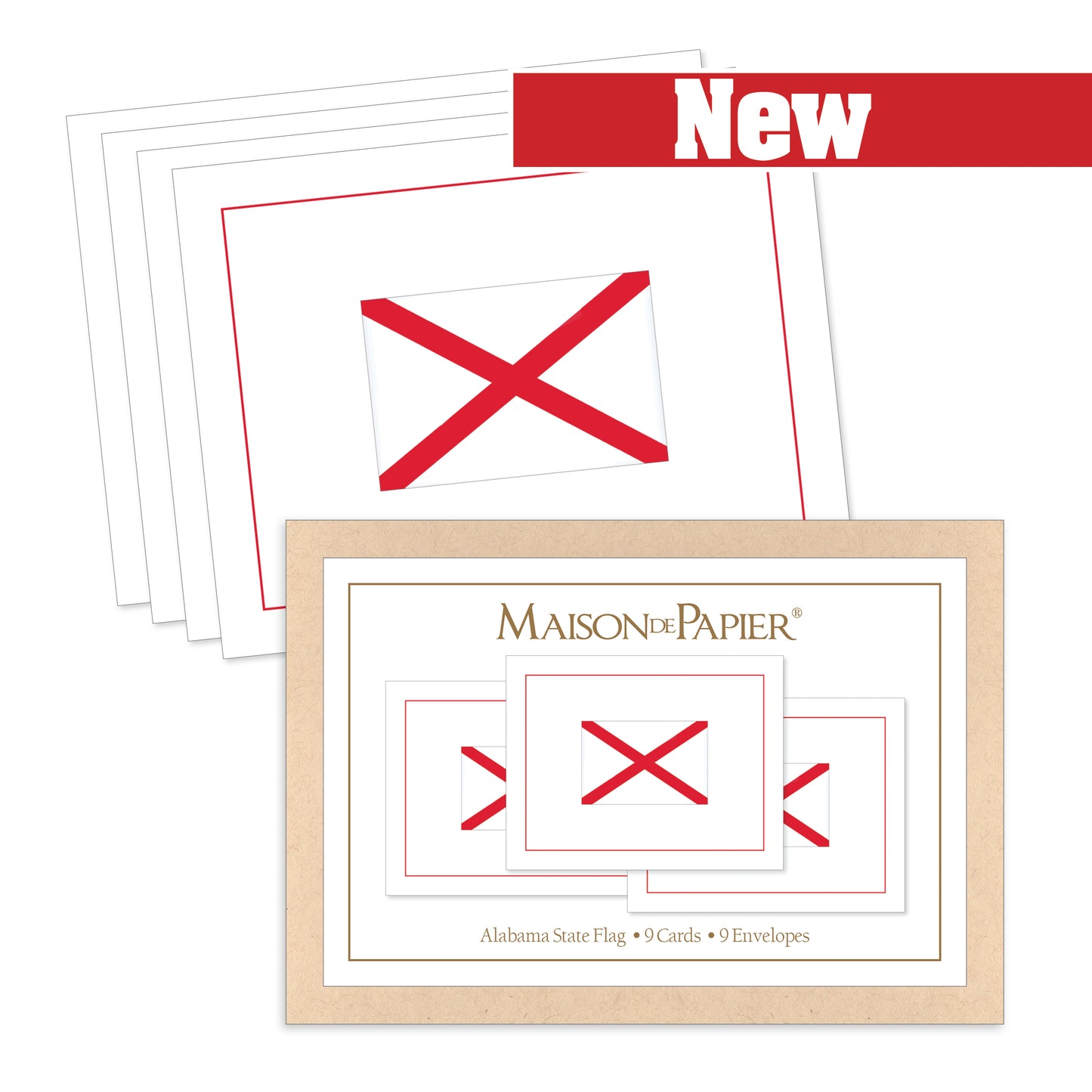 Alabama Flag Boxed Note Cards