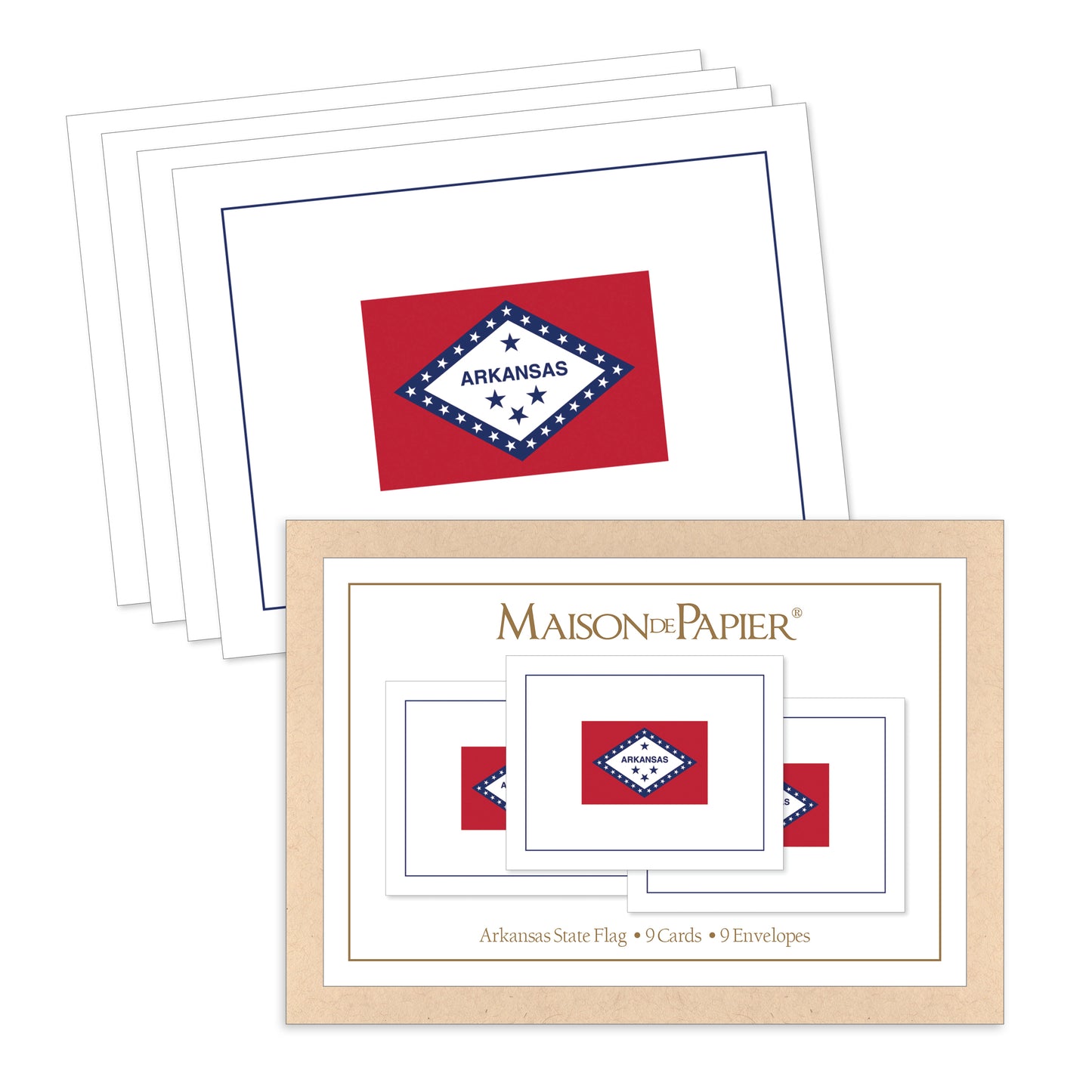 Arkansas Flag Boxed Note Cards