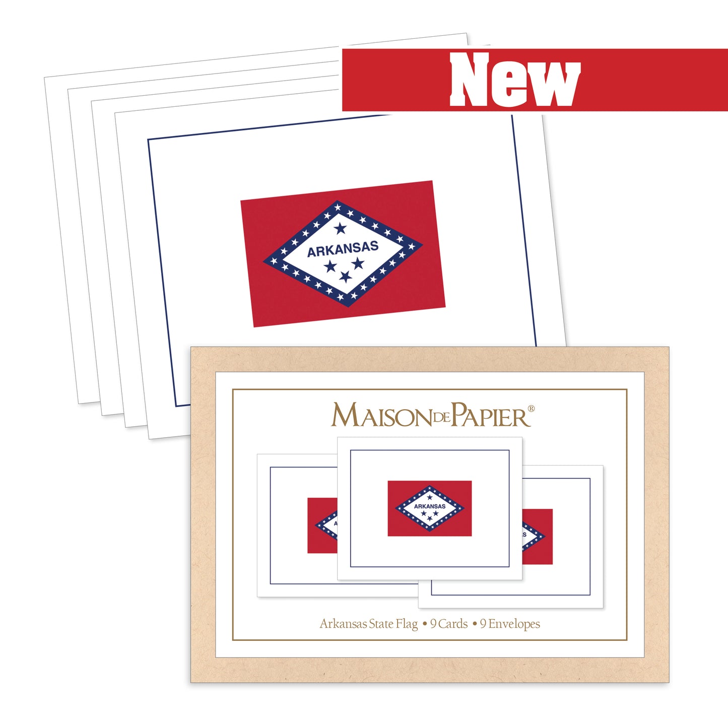 Arkansas Flag Boxed Note Cards