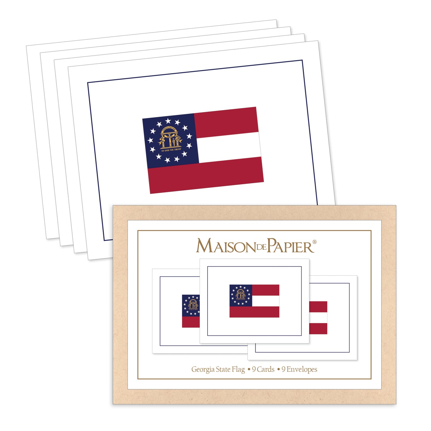 Georgia Flag Boxed Note Cards