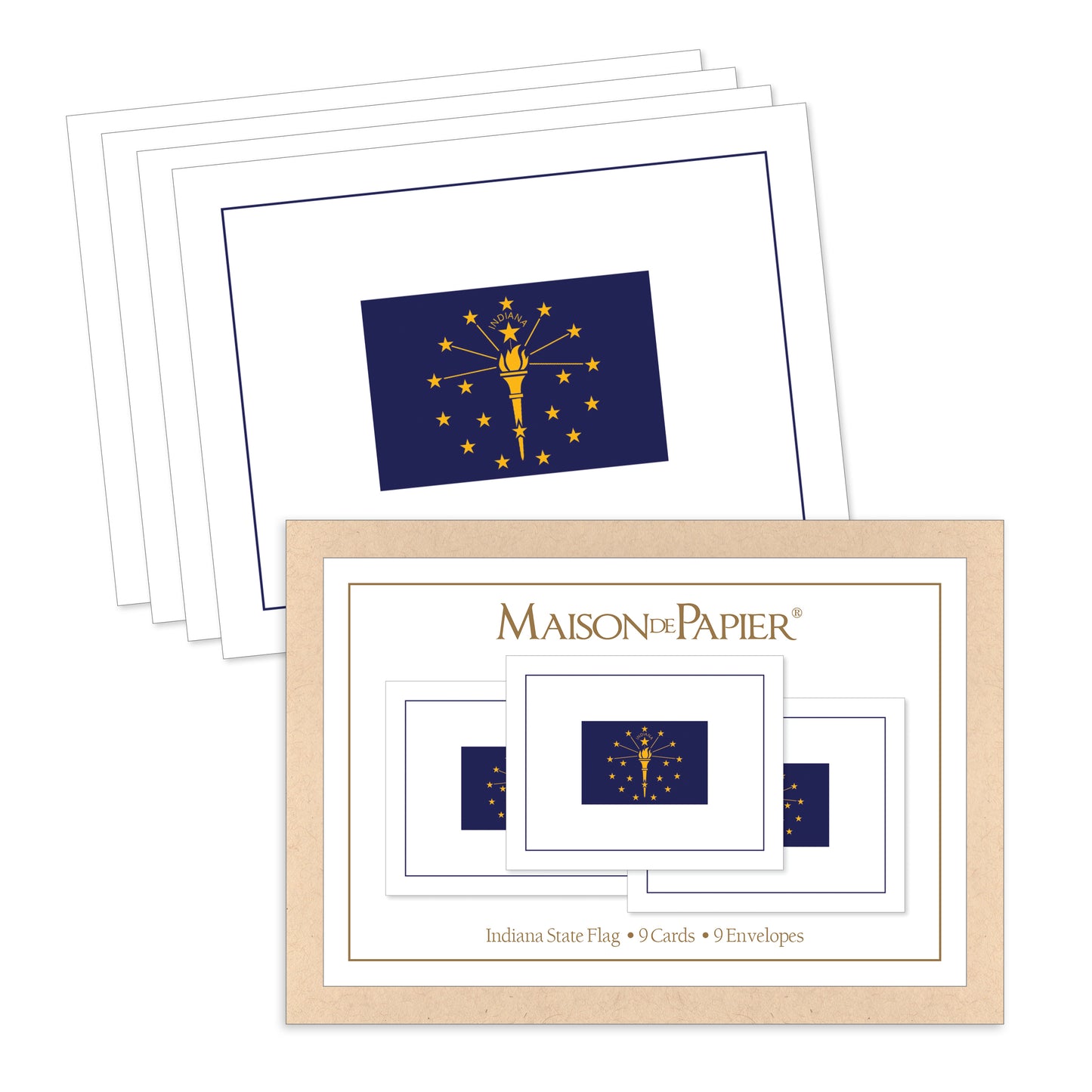Indiana Flag Boxed Note Cards