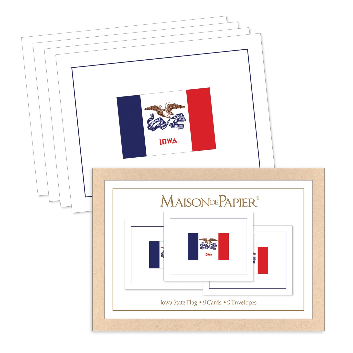 Iowa Flag Boxed Note Cards