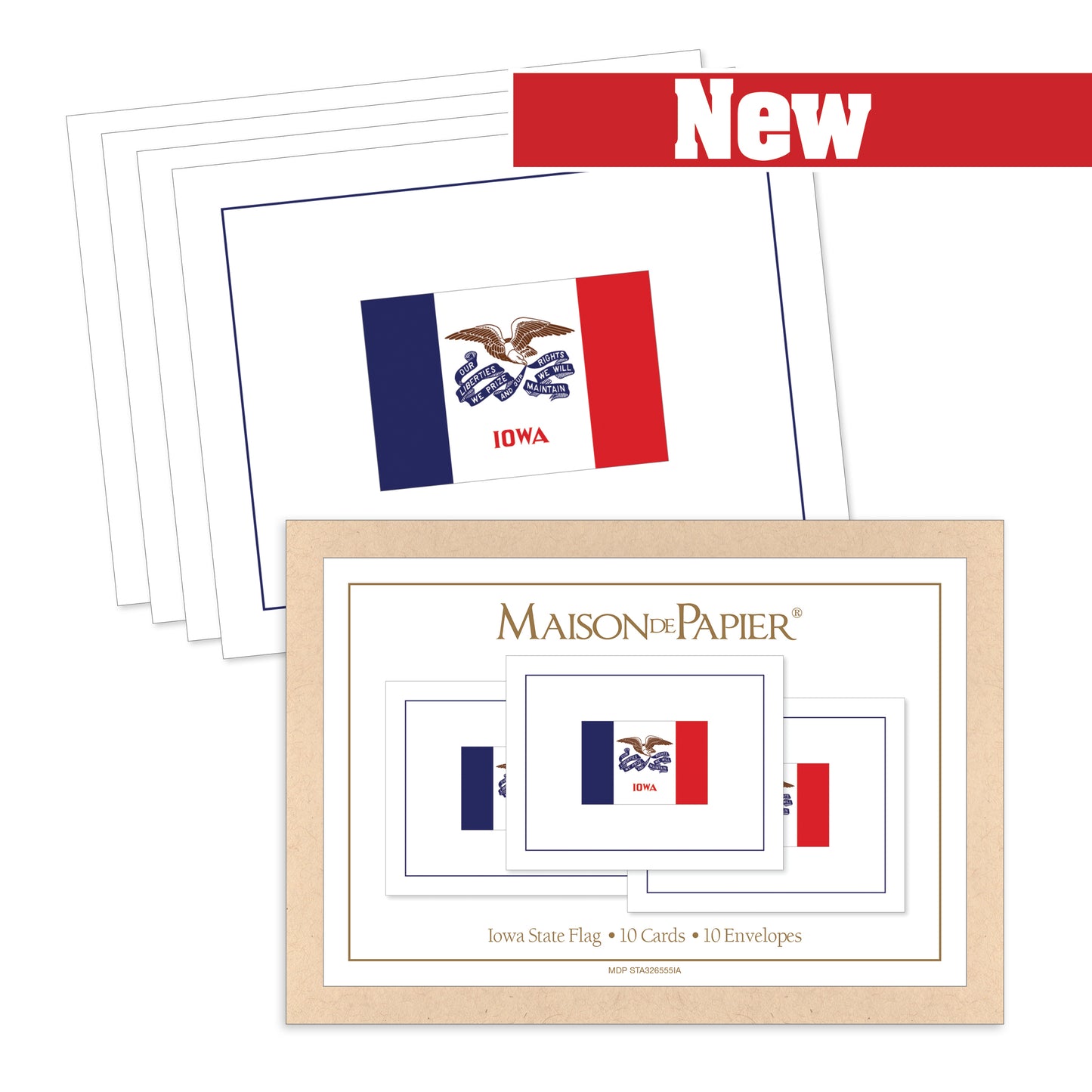 Iowa Flag Boxed Note Cards