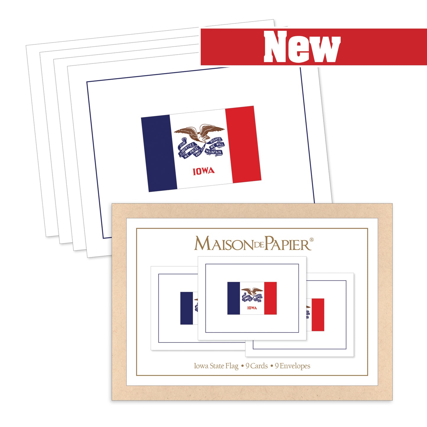 Iowa Flag Boxed Note Cards
