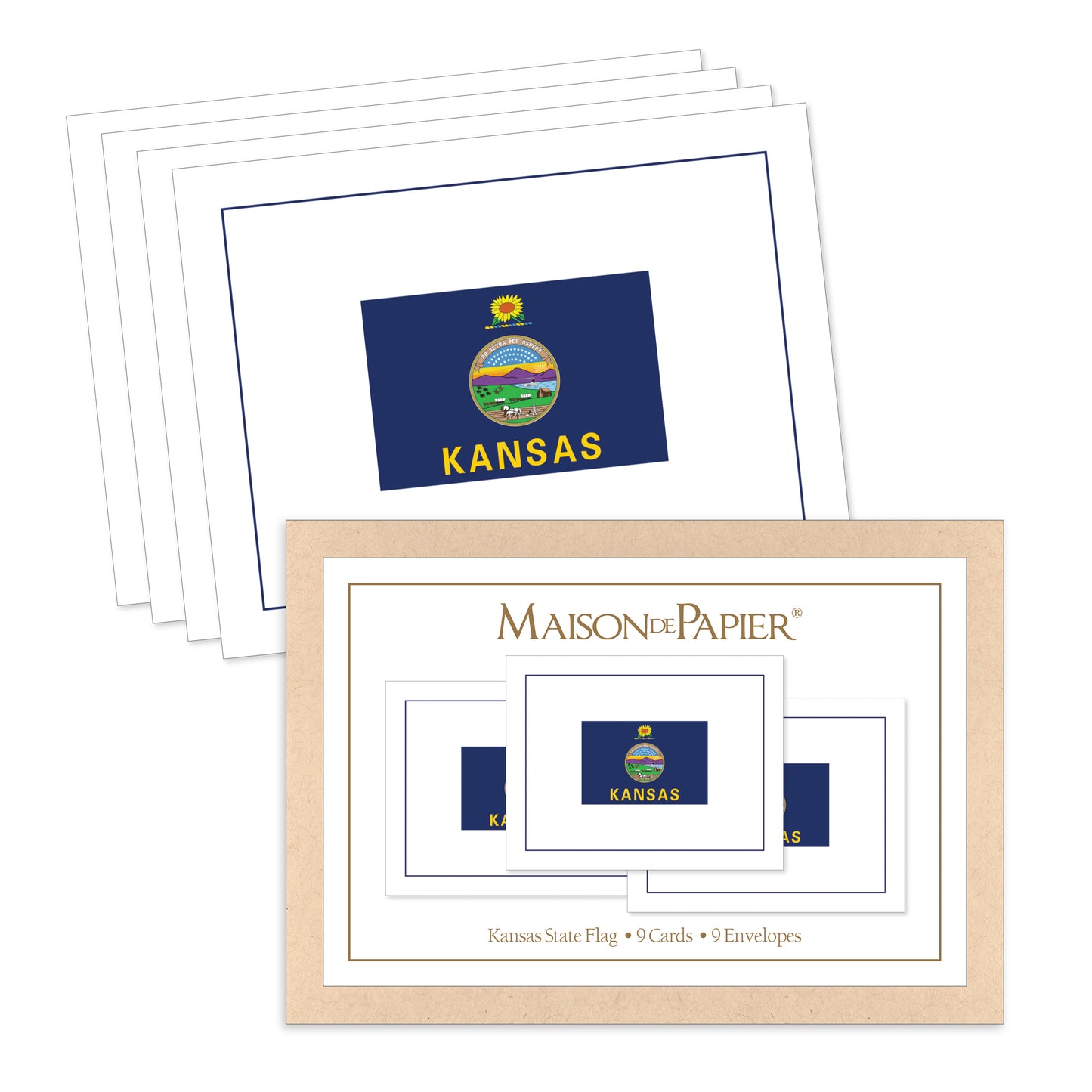Kansas Flag Boxed Note Cards