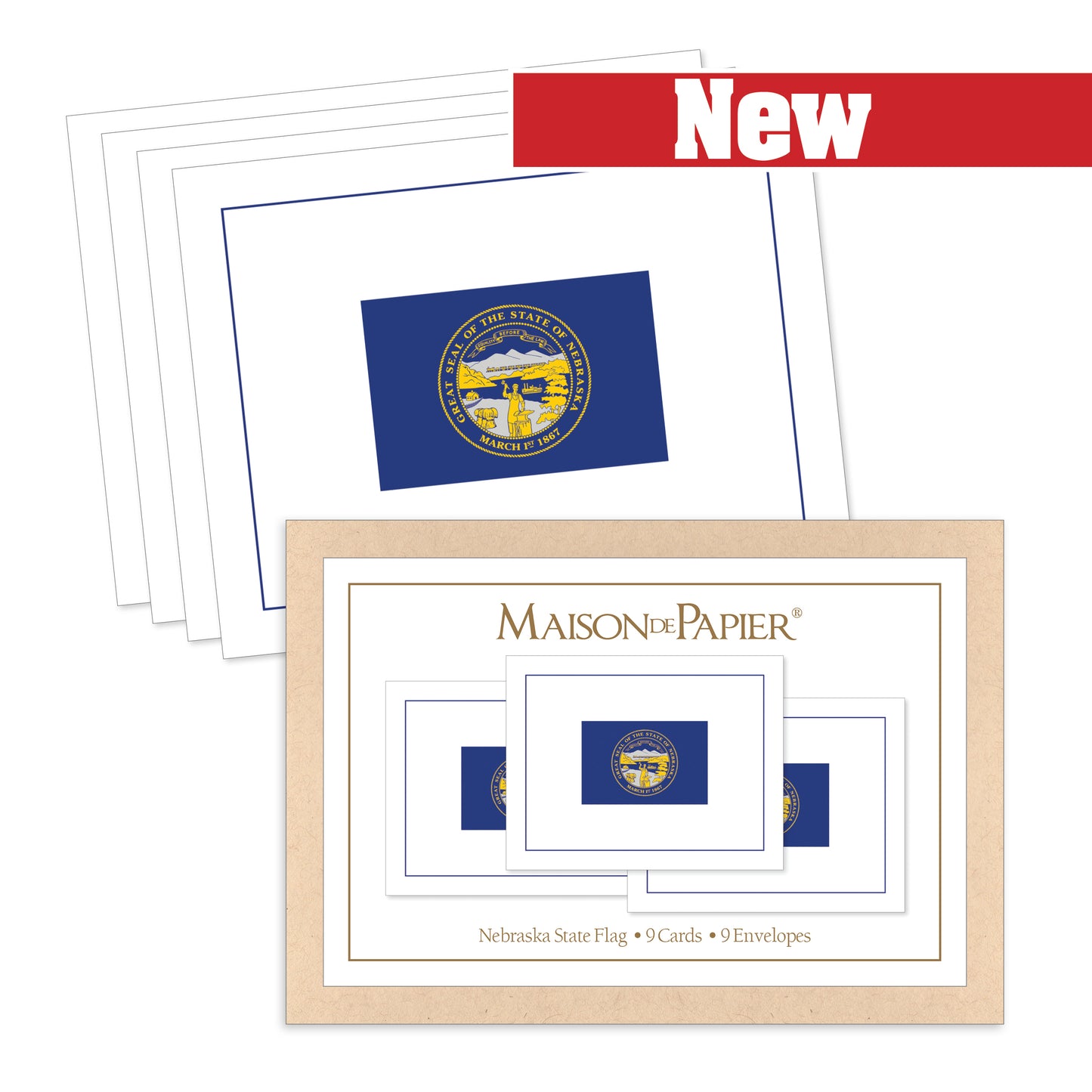 Nebraska Flag Boxed Note Cards