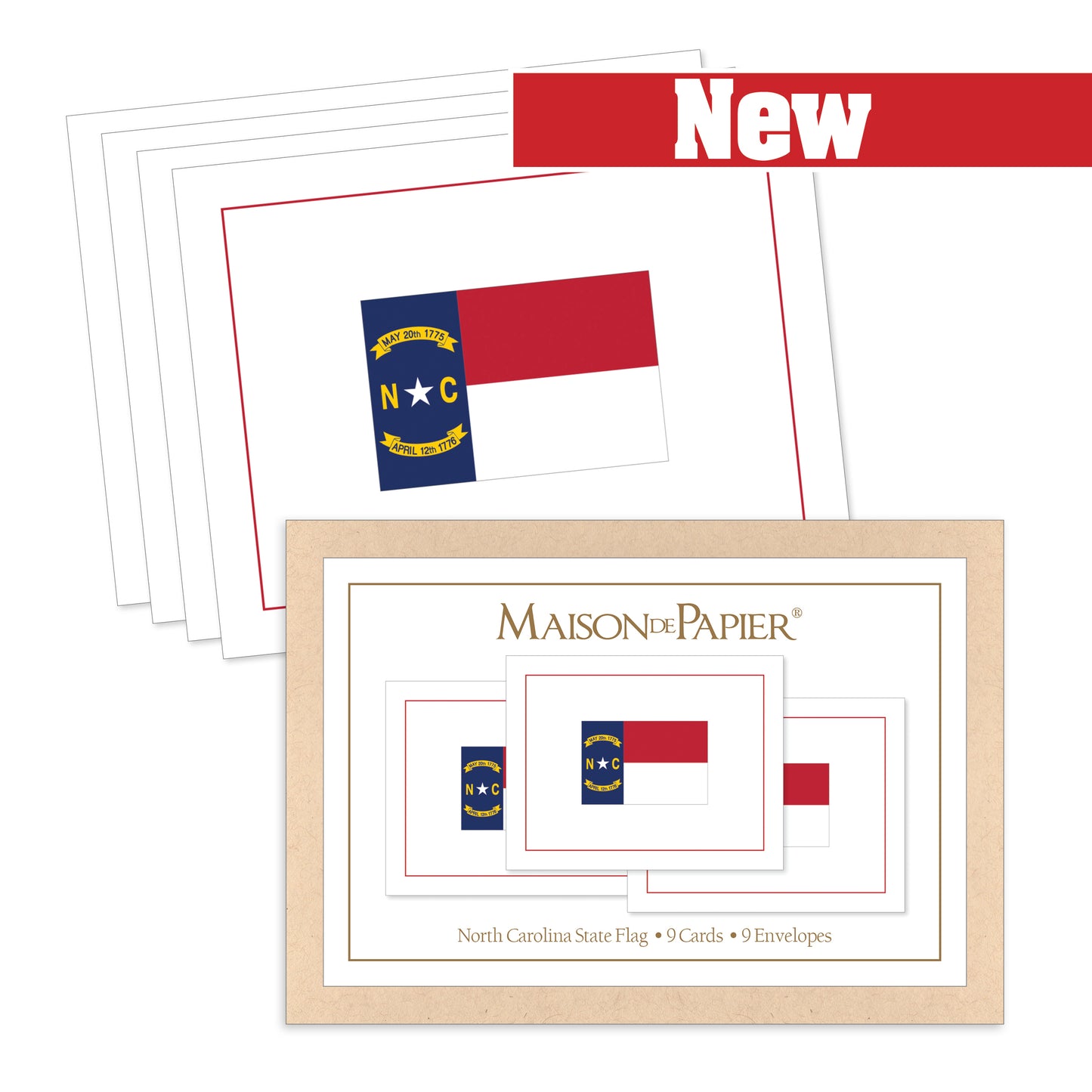 North Carolina Flag Boxed Note Cards