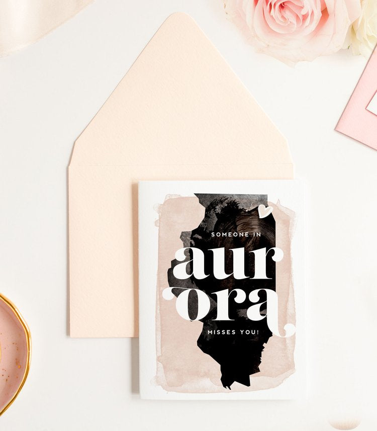 KMB322 Aurora Misses You Card