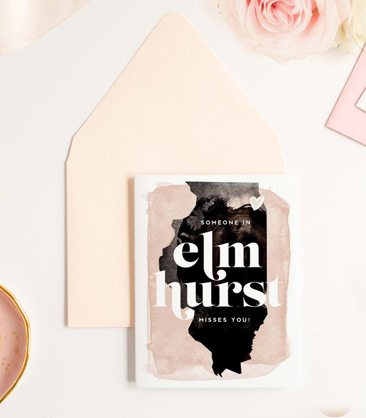 KMB325 Elmhurst Misses You Card
