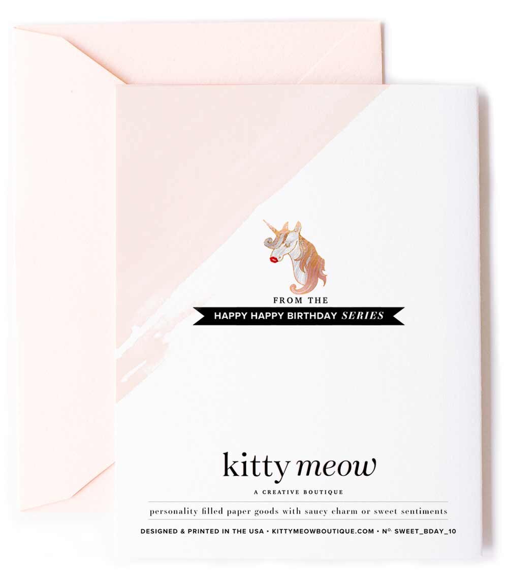 Magical Unicorn Dreams, Inspirational Birthday Greeting Card