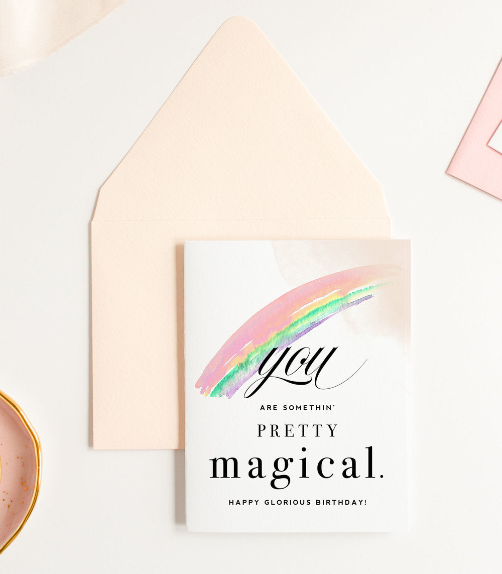 Magical Rainbow, Inspirational Birthday Greeting Card