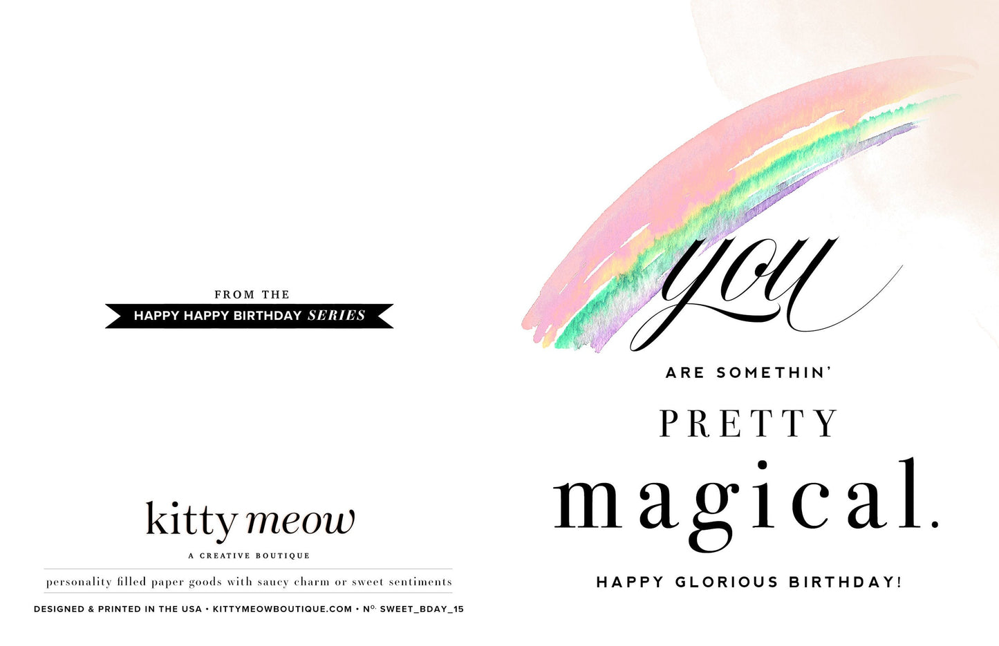 Magical Rainbow, Inspirational Birthday Greeting Card