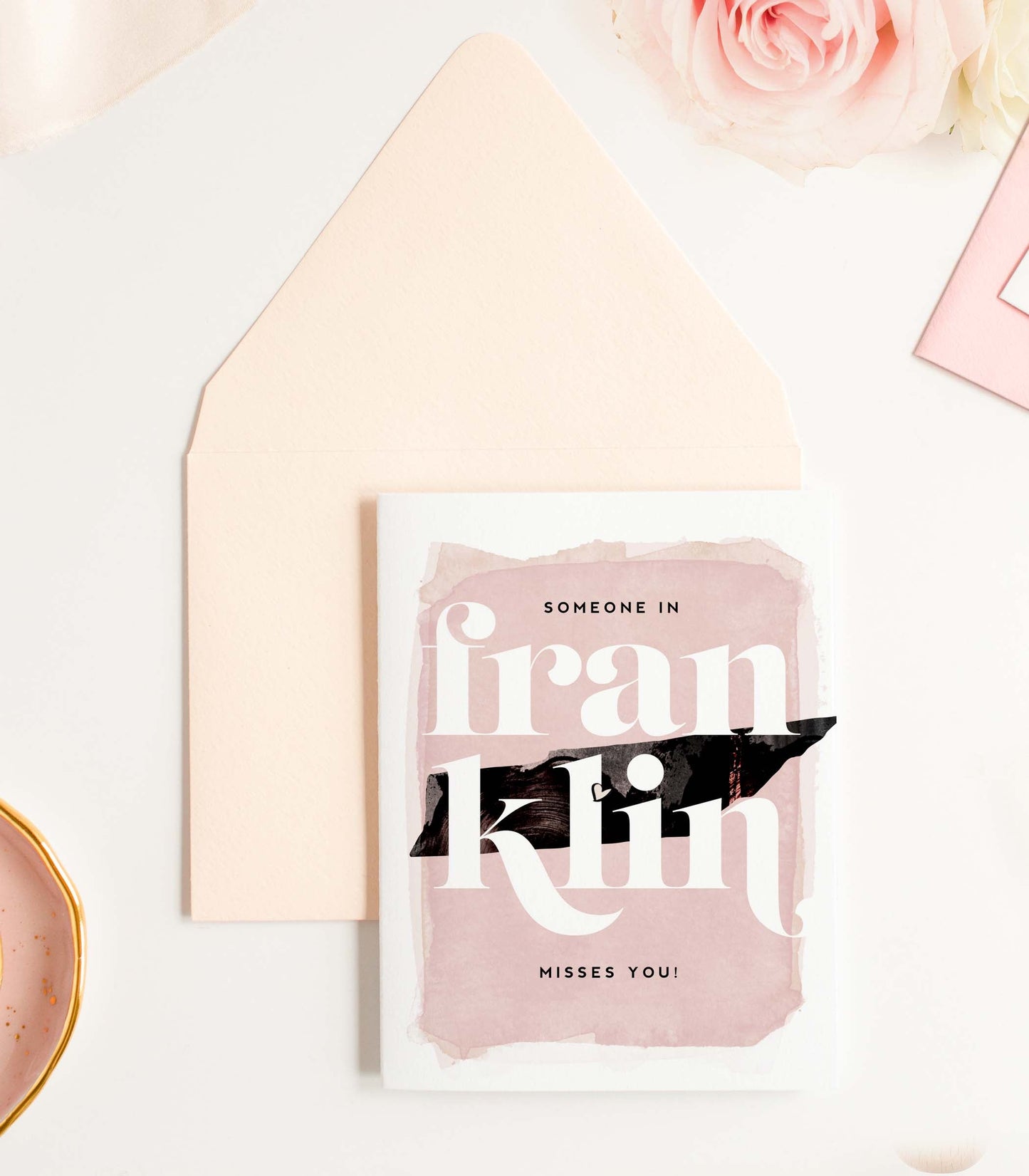 KMB327 Franklin Misses You Card