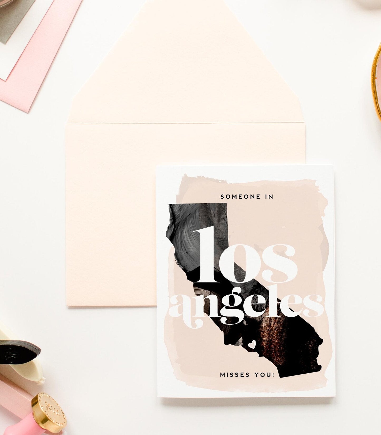 KMB284 Los Angeles Misses You Card