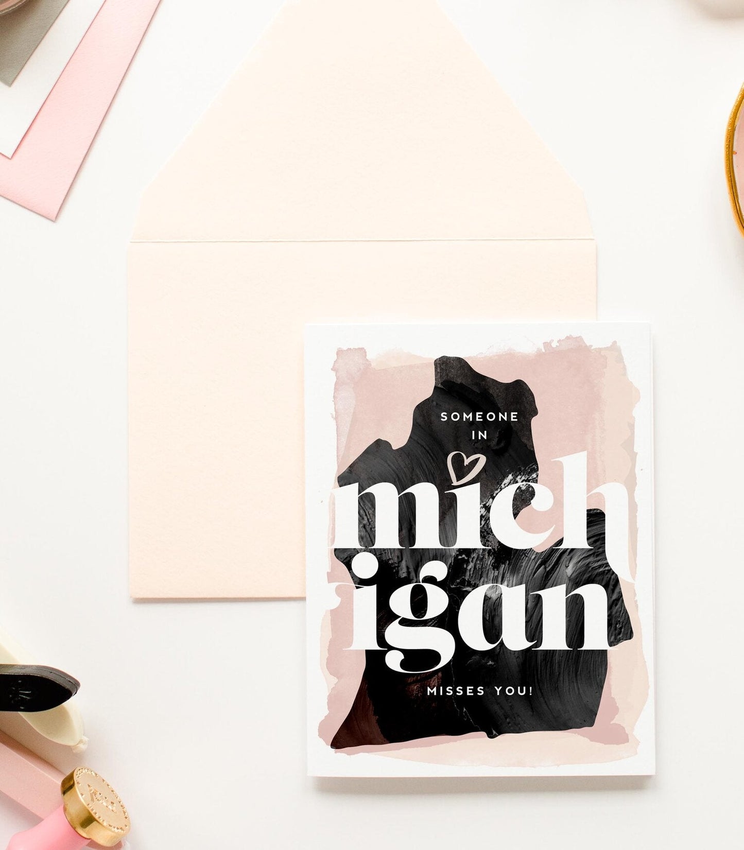 KMB287 Michigan Misses You Card