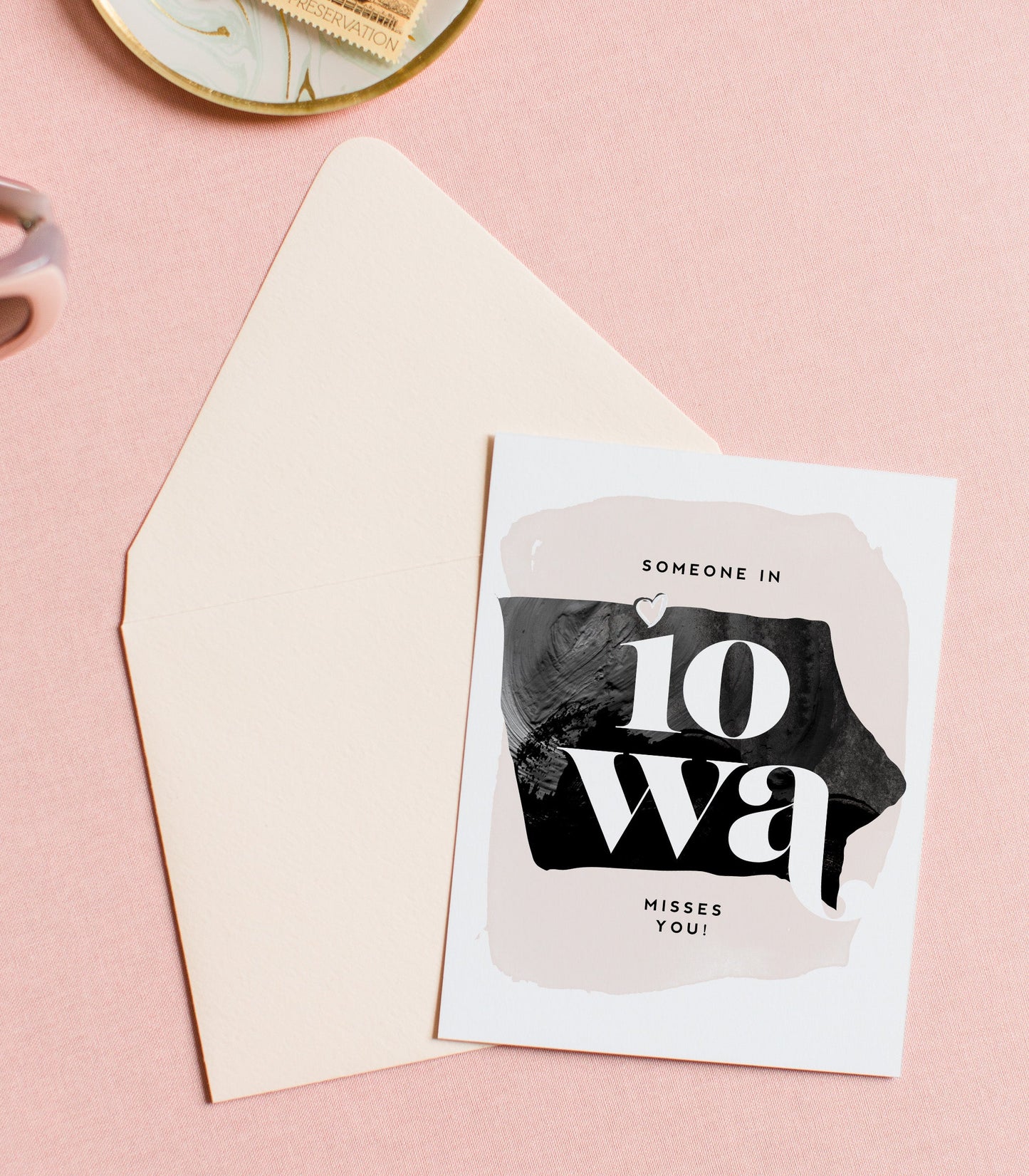 KMB333 Iowa Misses You Card