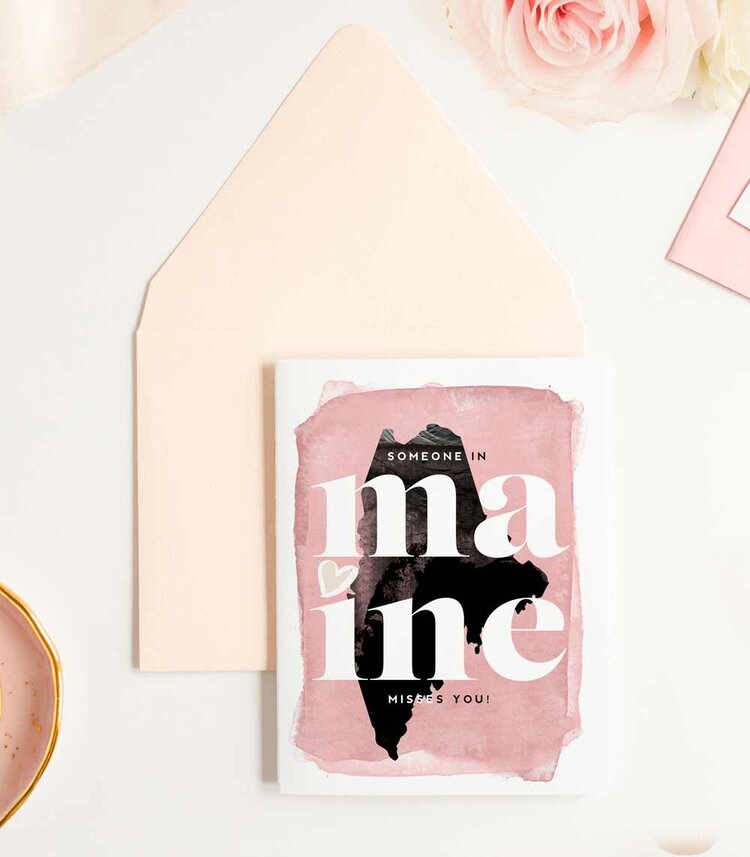 KMB316 Maine Misses You Card