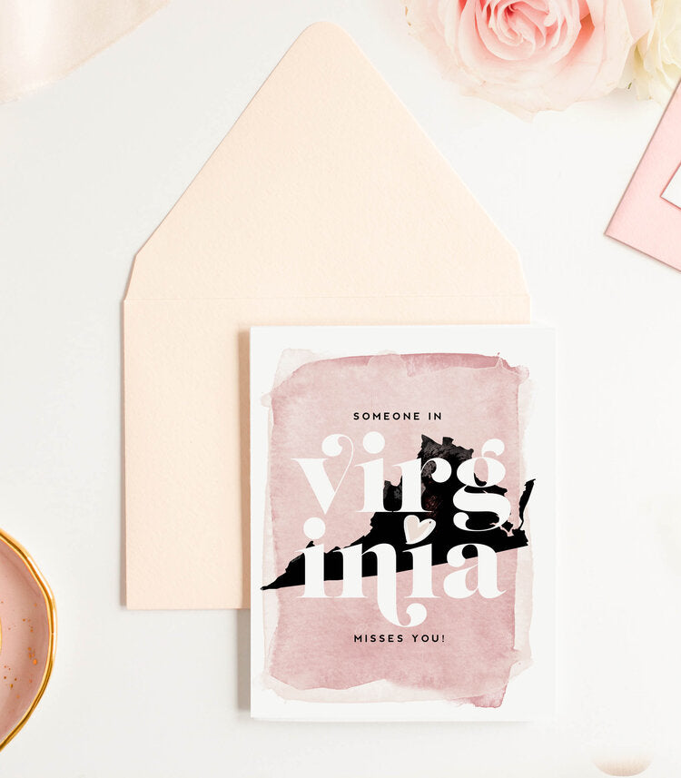 KMB317 Virginia Misses You Card