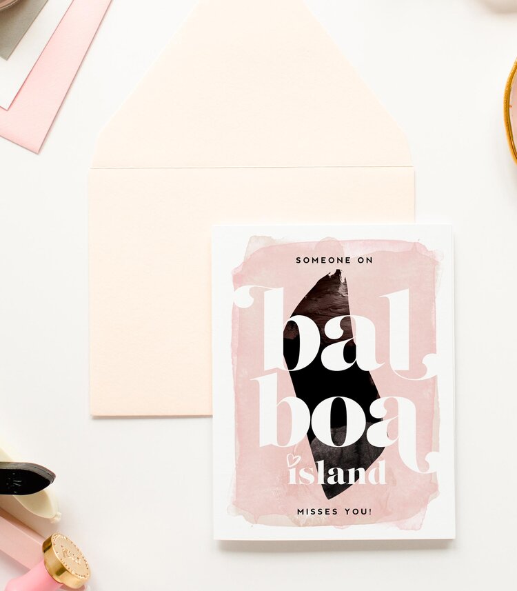 KMB303 Balboa Island Misses You Card