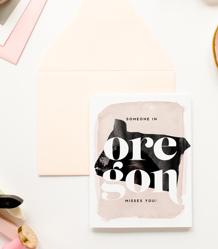 KMB306 Oregon Misses You Card