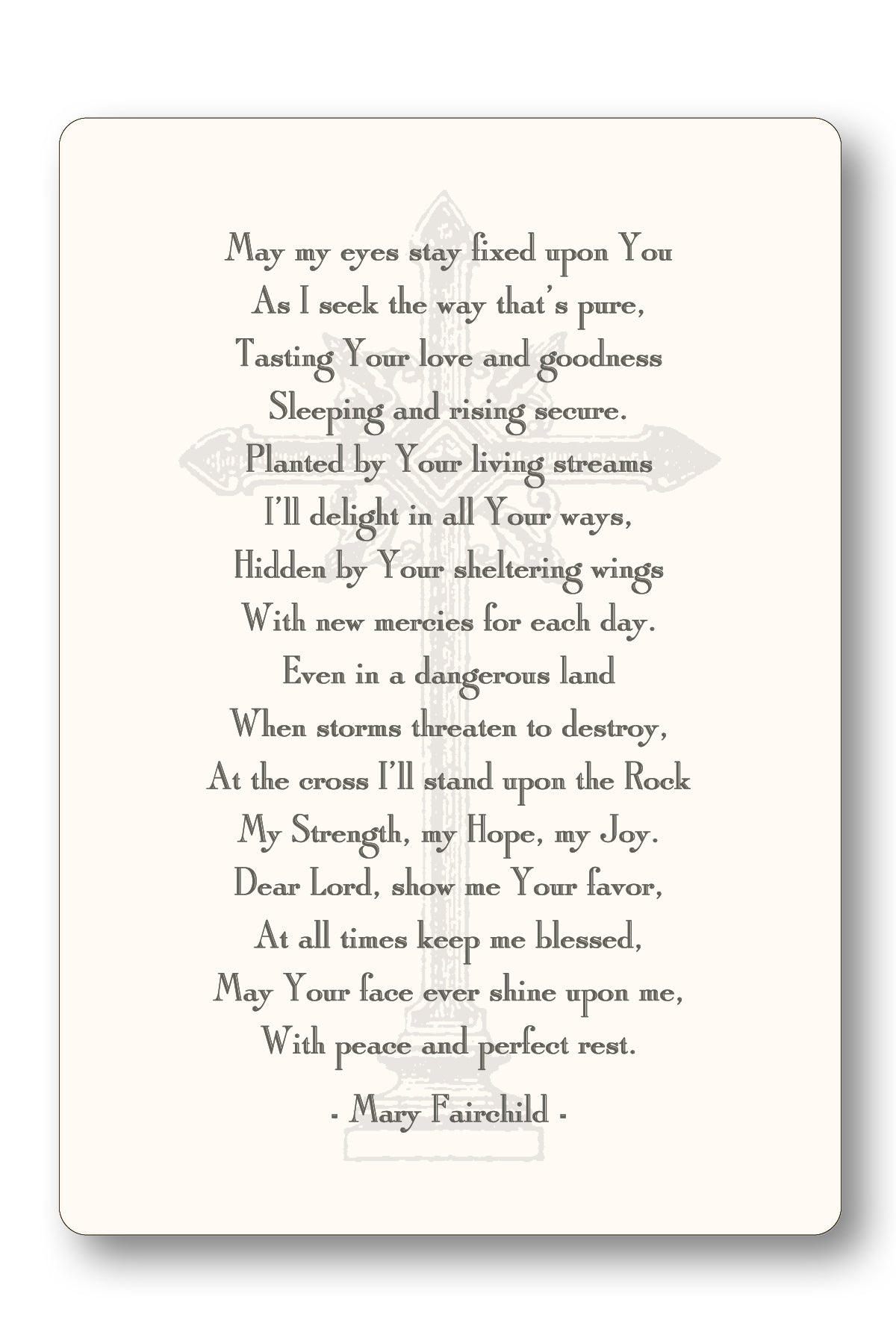 A Graduate's Prayer Card