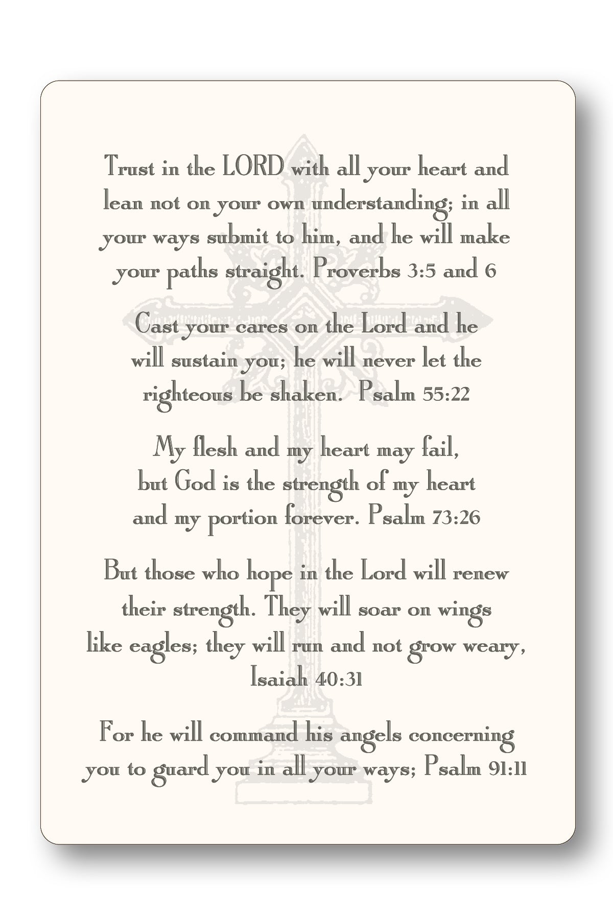 Verses for Sickness Prayer Card