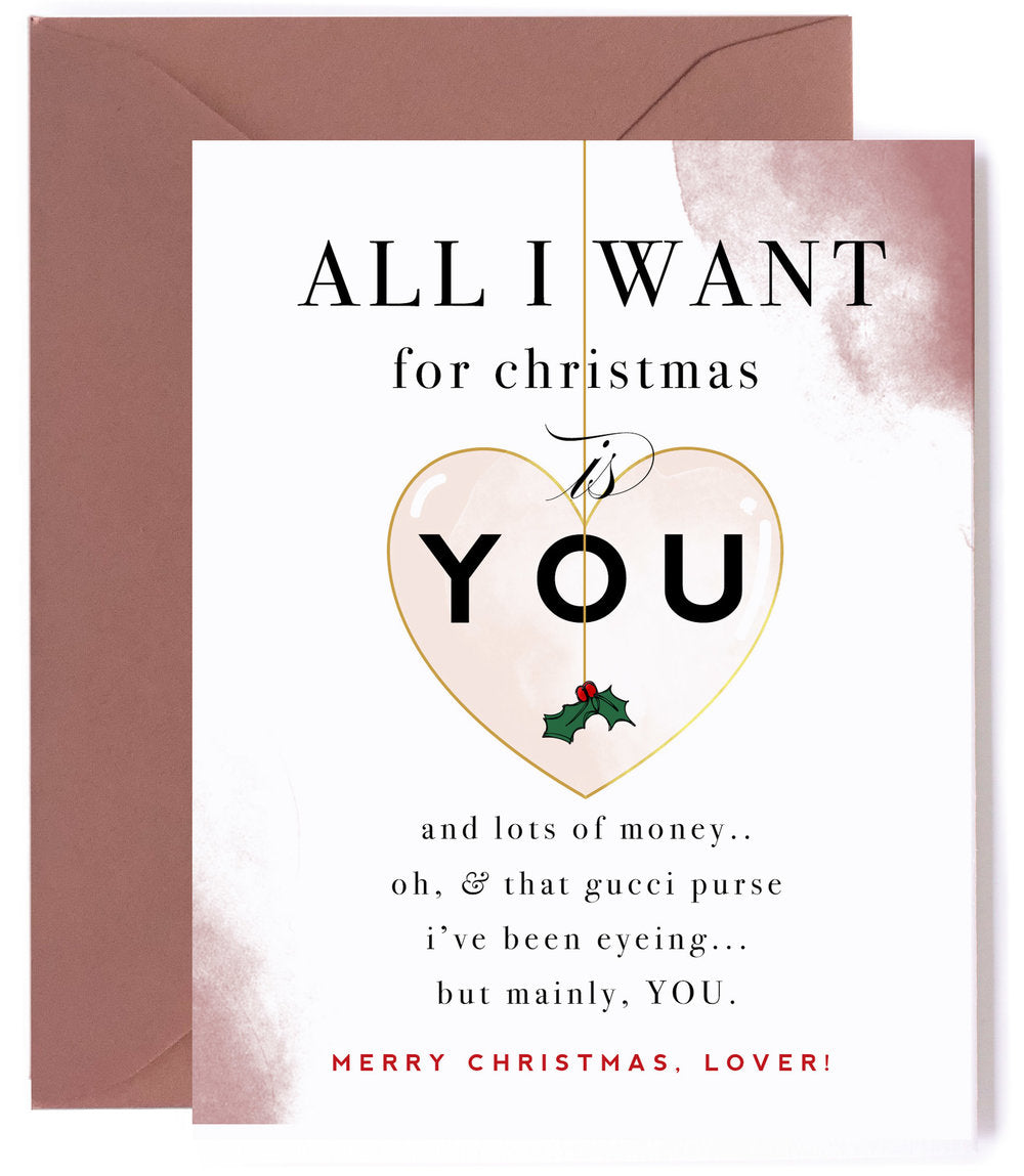 All I Want for Christmas is You, Funny Christmas Holiday Card