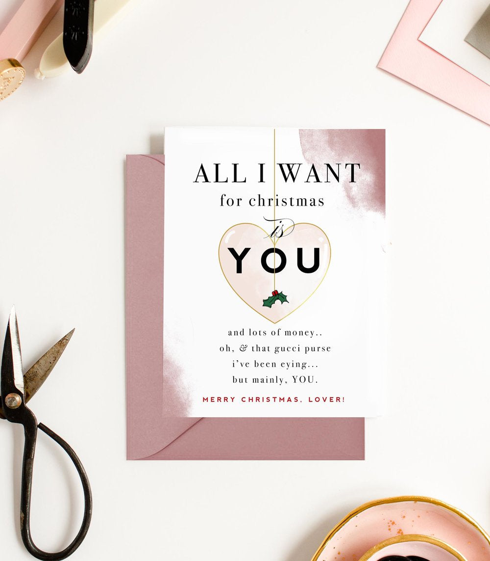All I Want for Christmas is You, Funny Christmas Holiday Card