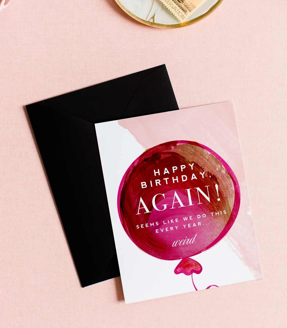 Happy Birthday AGAIN, Sarcastic Birthday Greeting Card