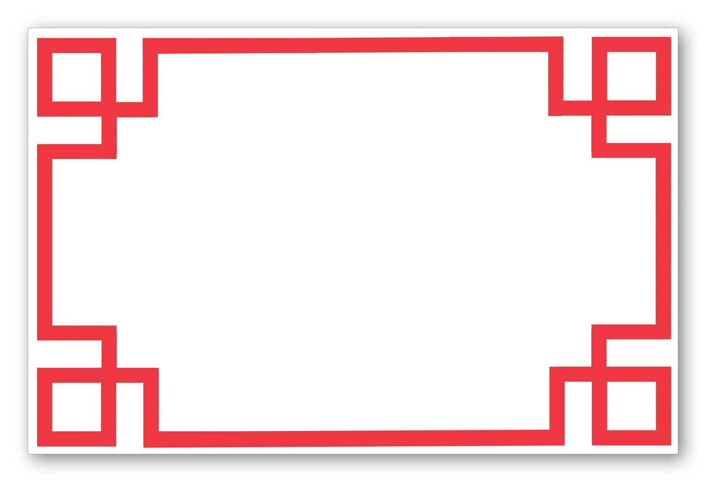 Greek Key Red Placemat