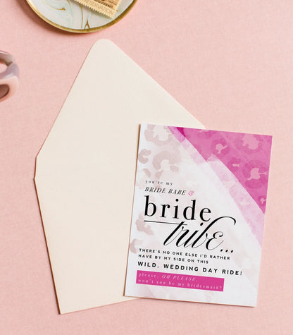 Bride Tribe, Will You Be My Bridesmaid? Witty Greeting Card