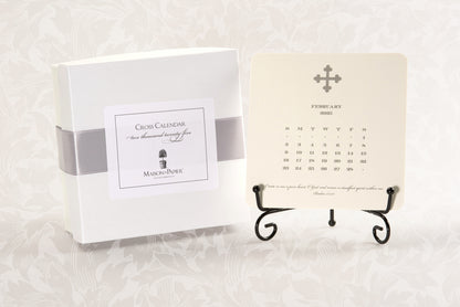 2025 Cross Calendar with Easel