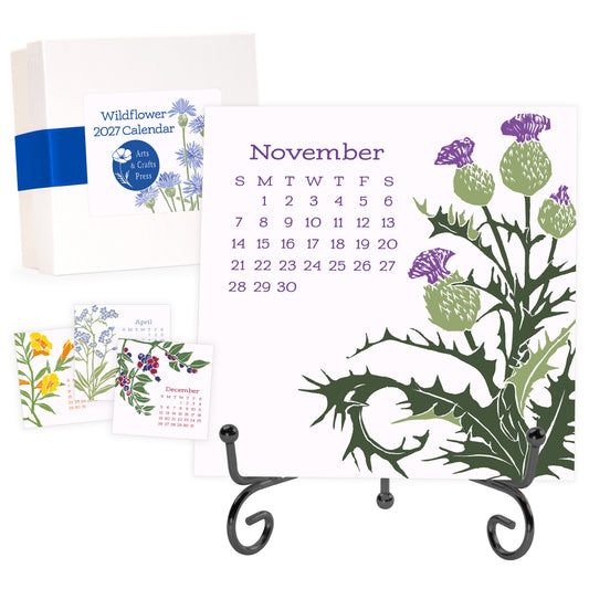 2027 Arts & Crafts Press Wildflower Desk Calendar