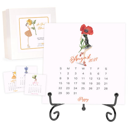 2027 Ann Scott Flowers Desk Calendar