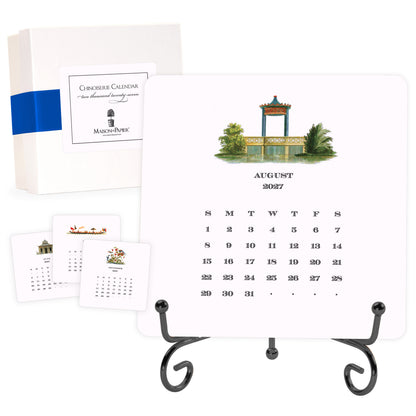 2027 Chinoiserie Desk Calendar