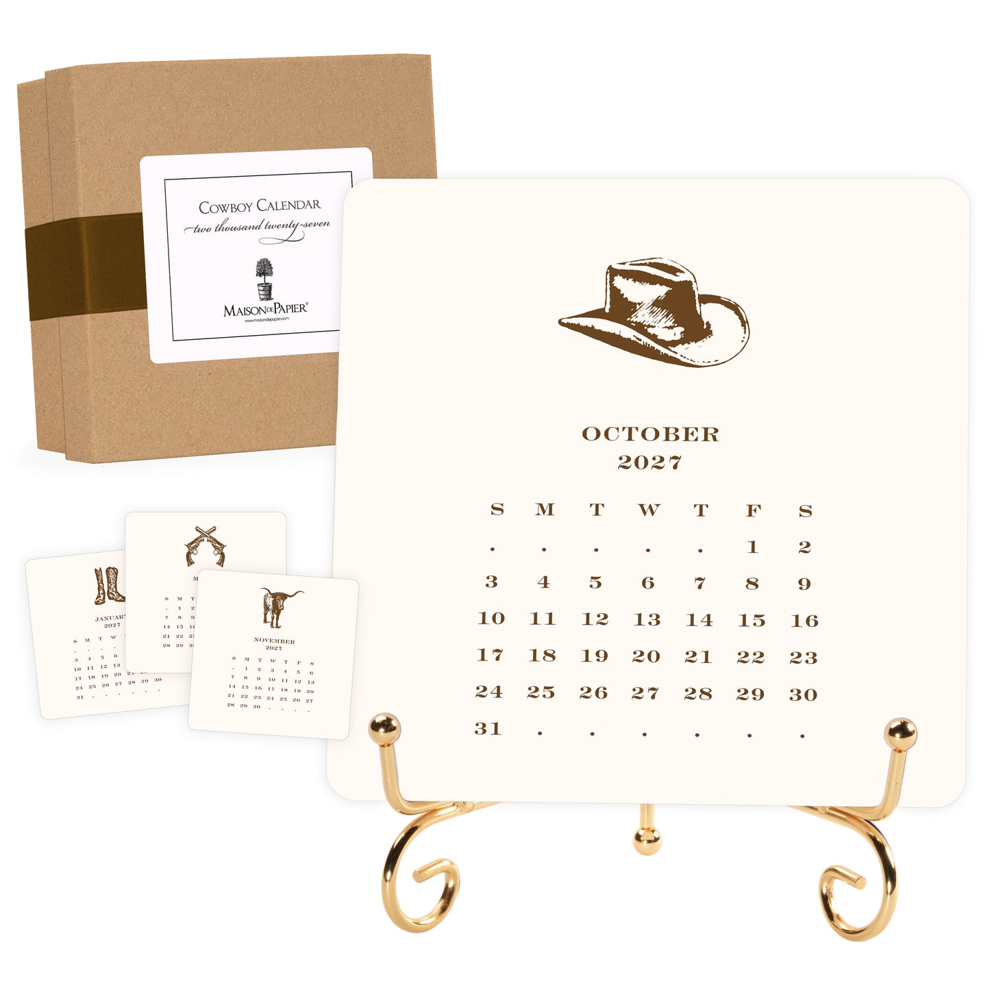 2027 Cowboy Desk Calendar