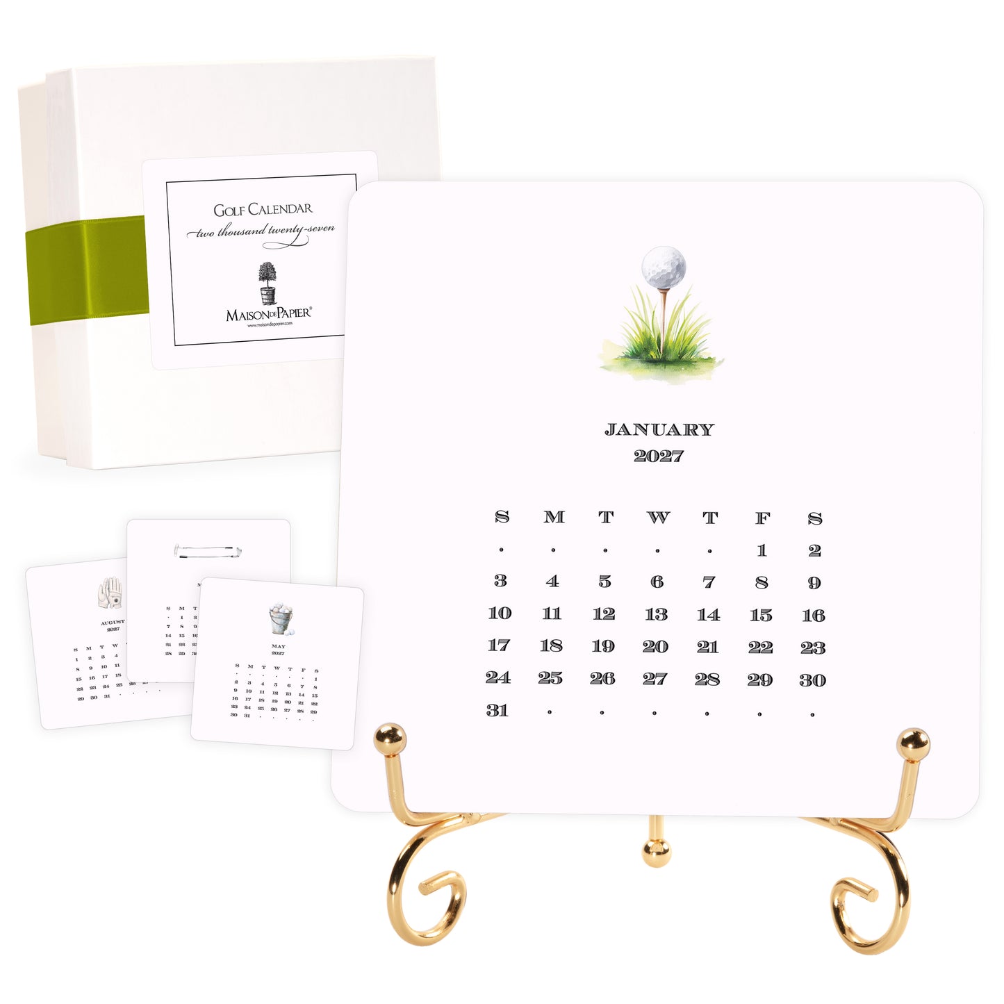 2027 Golf Desk Calendar